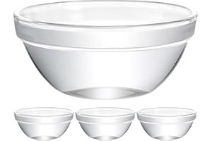 OSOLADY 4pcs Small Glass Dessert Bowls Set for Pudding Jelly and Food Serving, Multi-Function Ramekins