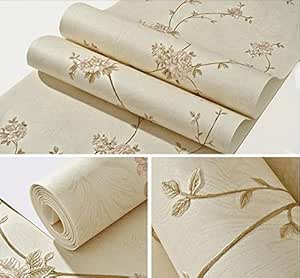 Papel Tapiz Victoriano Papel Tapiz Floral Café Beige Rosa Grren 3D