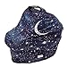 Starry Night Nursing Cover - Carseat Canopy - Organic Baby/Infant Breastfeeding Shawl/Blanket/Scarf/Wrap/Poncho - Portable Feeding Cloth for babies - Multifunctional Car seat/Stroller/Cart Covers