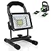 [15W 24LED] Spotlights Work Lights Outdoor Camping Lights, Built-in Rechargeable Lithium Batteries (with USB Ports to Charge Mobile Devices) (Black)