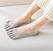 HONOW Women's No Show Toe Socks Invisible Liner Summer Casual (Pack of 5)