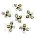 Cafurty Enamel Bee Charm Pack of 10 for Jewelry Making