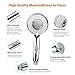 Autobag Shower Head with High Pressure 5 Spray Setting Water Saving Detachable Easy Tool Free Installation Handheld Showerhead Chrome Face For Bathroom (No Hose)