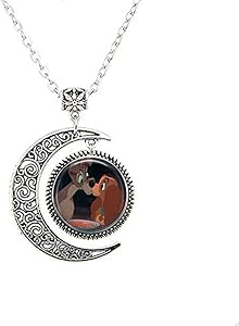 Lady & The Tramp Kiss Moon Necklace