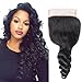 Li Queen 10 inch Brazillian Loose Wave Lace Closure size 4x4 Top Lace Closure with Baby Hair 100% Human Hair Loose Closure Free Part 1B# Color