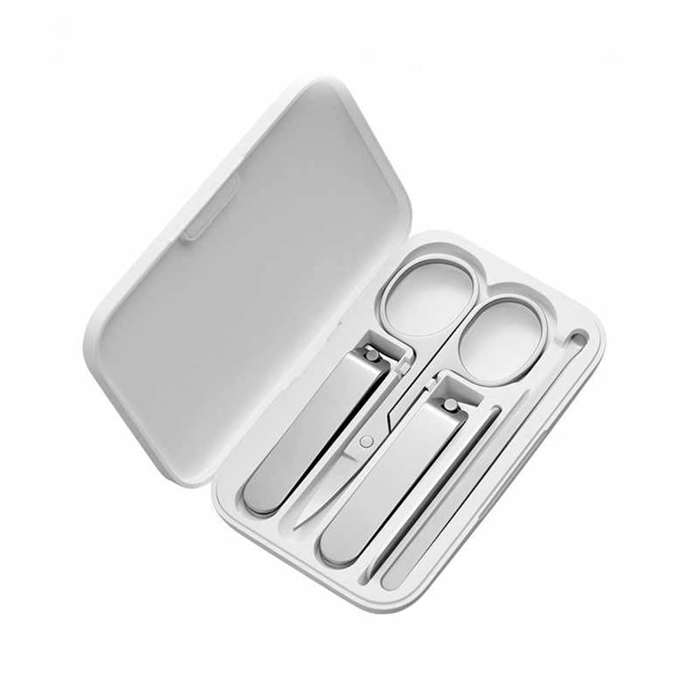 Xiaomi Mijia Nail Clippers Set, Stainless Steel Magnetic Absorption Nail Clippers, Includes Clipper, Pedicure Care, Ear Pick, Nail File, Storage Box