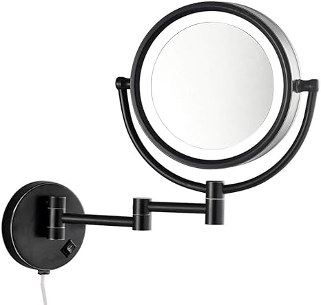 Amazon Com Gecious Wall Mounted Makeup Mirror With Led Light With 10x Magnification Wall Vanity Mirror For Bathroom Hotel 13 Inches Extension Plug Powered 8 5 Inch Brass Oil Rubbed Bronze Home Kitchen gecious wall mounted makeup mirror with led light with 10x magnification wall vanity mirror for bathroom hotel 13 inches extension plug powered 8 5
