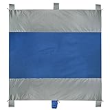 G4Free Sand Free Compact Outdoor Beach/Picnic Blanket- Huge-9’ x 10’ for 7 Adults- Best Mat for Festivals & Hiking-Ripstop Nylon Oversized Lightweight & Portable with Anchor for Camping