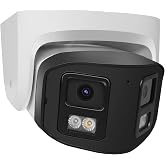 Inwerang 4K 8MP 180 Degree Dual Lens PoE IP Security Camera (Bullet) | 2 Way Talk, Motion Detection, SD Card Slot(256GB), Sma