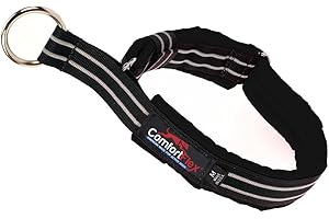 ComfortFlex Martingale Collar for Dogs - Made in The USA - 1.5" Wide, Reflective, Adjustable, Fully Padded Nylon, Gentle Control, Escape-Proof, Limited Slip Design, Medium, Raven Black