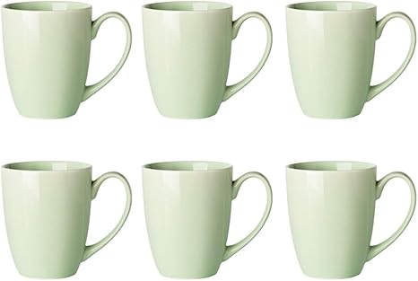 Amazon Co Jp マグカップ ティーカップ コーヒーカップ クリエイティブセラミックカップ かわいい キャンディーカラー マグカップ 個性コーヒーカップ シンプル無地カップセット Color Green Size B ホーム キッチン
