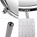 7 Inch Vanity Makeup Mirror with Makeup Organizer -1x/3X Magnifying Double-Sided Makeup Mirror-Polished Chrome
