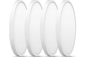TALOYA 4 Pack Led Flush Mount Ceiling Light, 5000K 12 Inch Daylight White Surface Mounted Lighting Fixture for Bedroom Garage Low Ceilings Areas, ETL Listed