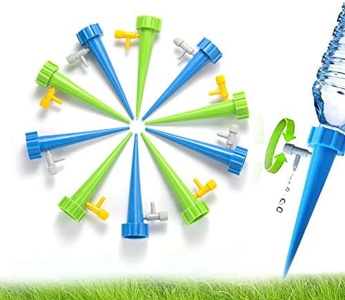 Fattigger1005 Plant Drinker Cone 6 pieces of adjustable DIY flow drip spline automatic potted plant drinker cone - random color