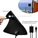 HDTV Antenna - Hometifine Digital Indoor HDTV Antenna - UL Certified Power Adapter, 50 Mile Range, Ultra Slim, 10FT Detachable Cable