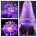 Aluvee Outlets Solar Copper Wire String Light, 50ft 150LED Waterproof Outdoor Garden Decoration Copper Wire Lighting Christmas Lamp Wedding Party Tree Xmas Decoration Tree Xmas (Purple)
