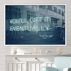 signwin Framed Canvas Wall Art Illuminated Words 3D...