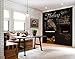 Coavas Chalkboard Wall Sticker: Peel & Stick Black Chalkboard with 5 Colorful Chalks