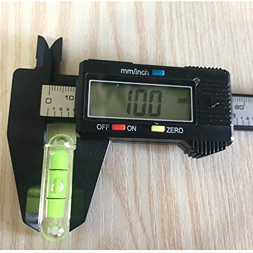 4x Bubble Level Measuring Tools - 10x10x39mm Level Degree Mark with Hole - Fluorescent Yellow