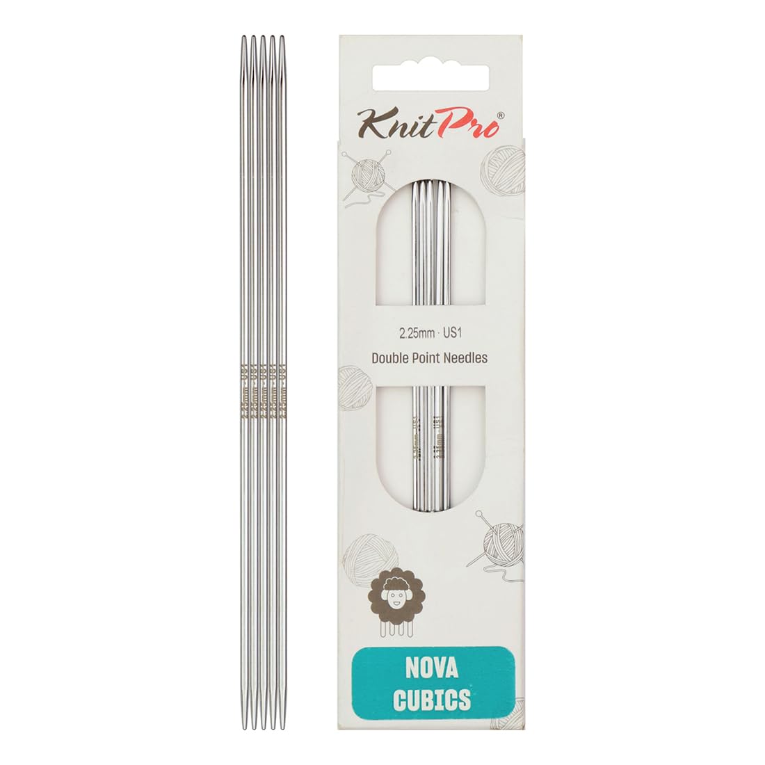 KnitPro Nova Cubics Double Pointed Needles 5" (12.5cm) | 2.25mm