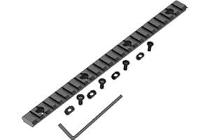 Ltnsimy 17/24/34 Slot Aluminum Picatinny Rail Accessories for Mlok, 7/10/14 Inch Long Sturdy Guide Rail, Easy to Install and Use, Comes with T-Nuts & Screws & Hex Wrench