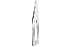SWANN-MORTON Swann Morton Surgical Scalpel Blade #11 - Professional Grade Tools for Surgeons & Podiatrists, Sterile, Carbon Steel - Individually Wrapped, Box of 100