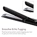 K-SKIN Professional Hair Straightener Anti-Static Flat Iron Hair Styling Brush PTC Ceramic Heating Hair Straightening Brush Anti-Static Shiny & Silky Pressure-Free Electric Hair Iron Wand Brush Black