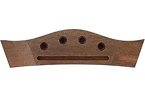MOAIYU Bass Bridge Saddle, 4-String Acoustic Bass Bridge Saddle 4 Bridge Pins Folk Acoustic Basses Parts