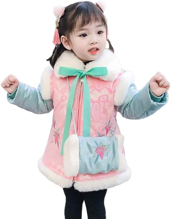 Amazon Yuanyuan 子供の服 冬 新年 中華風のコート 綿のコート 新年の服 綿のパッド入りジャケット 唐のスーツ コート 女の子の コート 女の子のコート 暖かいコート 厚いコート コート ジャケット 通販