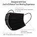 FWPP 4 Layer Thicker Earloop Disposable Face Masks 50 pcs Dream Black