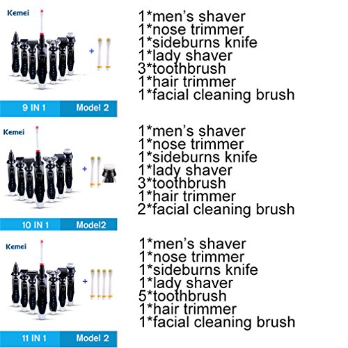 7 In 1 3D Electric Shaver Trimmer Rechargeable Razor Shaving Machine Barbeador Face Care model2 10in1