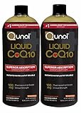 Qunol Liquid CoQ10 100mg, Superior Absorption Natural Supplement Form of Coenzyme Q10, Antioxidant for Heart Health, Orange Mango Flavored, 90 x2 Servings (180), 30.4 Oz Bottle x2 (60.8) | Value Pack