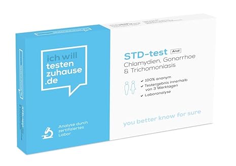 STD test 3-in-1 anal Chlamydien, Gonnorrhoe, Trichomoniasis. Selbsttest fur abnahme zu Hause. Labor Analyse deshalb hohe qual