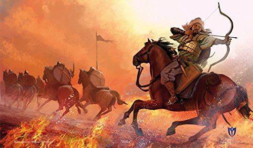 (1) Max Protection Attila Design Mat Trading Card Playmat for Magic the Gathering, Pokemon, World of Warcraft, Kaijudo Duel Masters, Yu-Gi-Oh!, and Cardfight Vanguard Cards