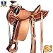 HILASON 15 in Western Horse Wade Saddle Leather Ranch Roping Mahoganythumb 1