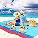 WolfWise 7′ x 9′ Machine Washable Beach Blanket, XXL Extra Large Pocket Picnic Blanket Made with Soft 70D Ripstop Nylon, Water Resistant & Sand Proof with 4 Stakes, Bluethumb 3