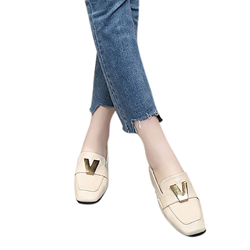 cream slip on loafers