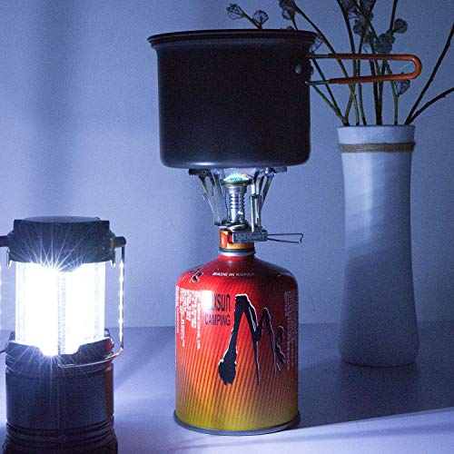 Etekcity Ultralight Portable Outdoor Backpacking Camping Stove with Piezo Ignition (Orange, 1 Pack)