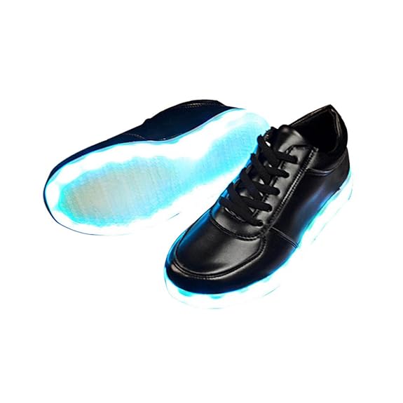 DOGZI Sneakers Damen Turnschuhe Damen High Top Laufschuhe Damen Wanderschuhe Damen Frauen Sportschuhe LED Schuhe USB Lade leu