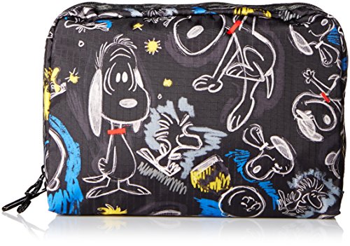 LeSportsac X Peanuts Extra Large Rectangular Cosmet, Chalkboard Snoopy