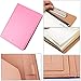 Professional Business Padfolio - Resume Portfolio/Business Portfolio/Document Storage/Business Card Pocket & Writing Pad,Faux Leather Matte Finish & Accent Stitching (Pink)
