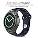 Gear S2 Watch Band, MoKo Soft Silicone Replacement Sport Band for Samsung Gear S2 Smart Watch, NOT FIT S2 Classic (SM-R732 & SM-R735), NOT FIT Gear Fit2, Midnight BLUE