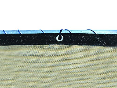 Shatex Pro Security & Privacy Windscreen,Tan, 6' x 15' with Grommets & Zip Ties for Quick Installation,Heavy Duty Shade Mesh Fence for Garden Yard, Construction Site, Deck, Balcony Pool