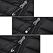 HYCC 12 Pack Strong Nylon Cord Zipper Pulls with Ergonomically Designed Rubber Non-Slip Gripper for Backpacks, Jackets, Luggage, Purses and Handbags - Black