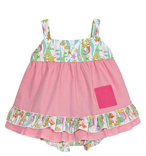 Stephan Baby Go Fish Swing Top and Ruffled Diaper Cover, 6-12 Months