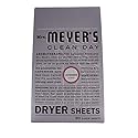 Mrs. Meyer's Clean Day Dryer Sheets, Lavender, 80 Count