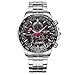 LONGBO Unique Business Wristwatches Fashion Stainless Steel Starp Sport Miliatry Analog Quartz Watch For Men - 80132 Black