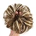 Haironline Scrunchie Bun Up Do Hair Piece Hair Ribbon Ponytail Extensions Wavy Curly Ginger Brown Mix Bleach Blonde, 55 Gram