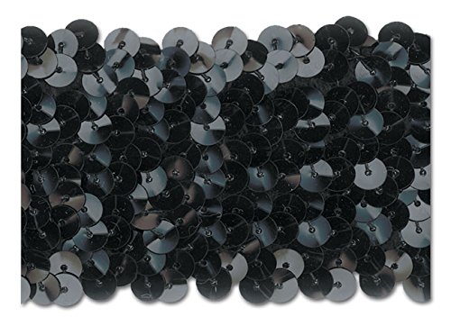 BLACK 2 INCH STRETCH SEQUIN-NEW!!!! LOW PRICE 10 Yards