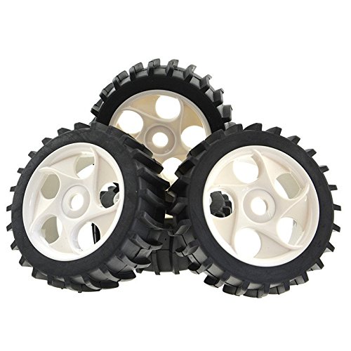 Rowiz 4pcs Gray Beach Desert/Snow Tires 5 Holes Wheels Hex 17mm for 1/8 RC Off Road Buggy Baja